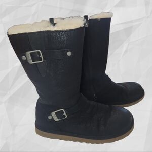 UGG Kensington Leather Moto Boots 5
